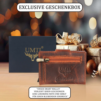 Slim Wallet mit Münzfach & RFID-Schutz 24- (10A) Mini Geldbörse Herren & Damen - Kartenetui Kreditkartenetui - Portmonee Geldbeutel Portemonnaie Neu